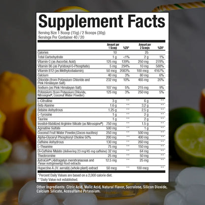 Thavage Pre-Workout Supplement (20/35) - Boost focus, energy & muscle pump for intense workouts.