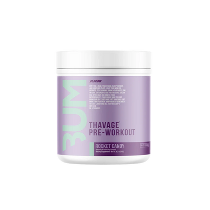 Thavage Pre-Workout Supplement for enhanced focus and muscle pump.