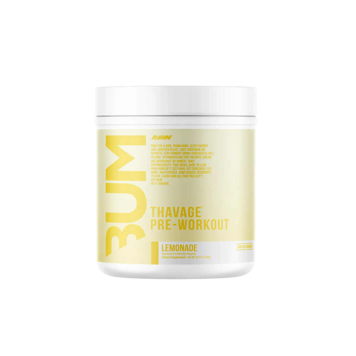Thavage Pre-Workout Supplement (8/35) - maximizes focus, pump, and performance.