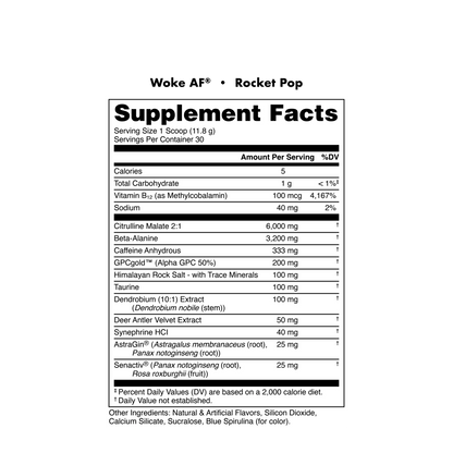 Woke AF - High Stimulant Pre-Workout